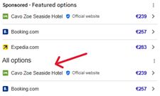 Winning with Google Ads Sponsored - Featured options
